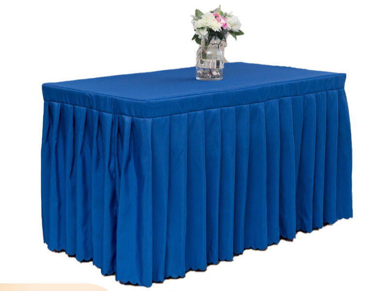 Wholesale Supply Polyester Plain Weave Table Skirt Cover Modern Simple Hotel Banquet Polyester Tablecloth Hotel Restaurant Tablecloth