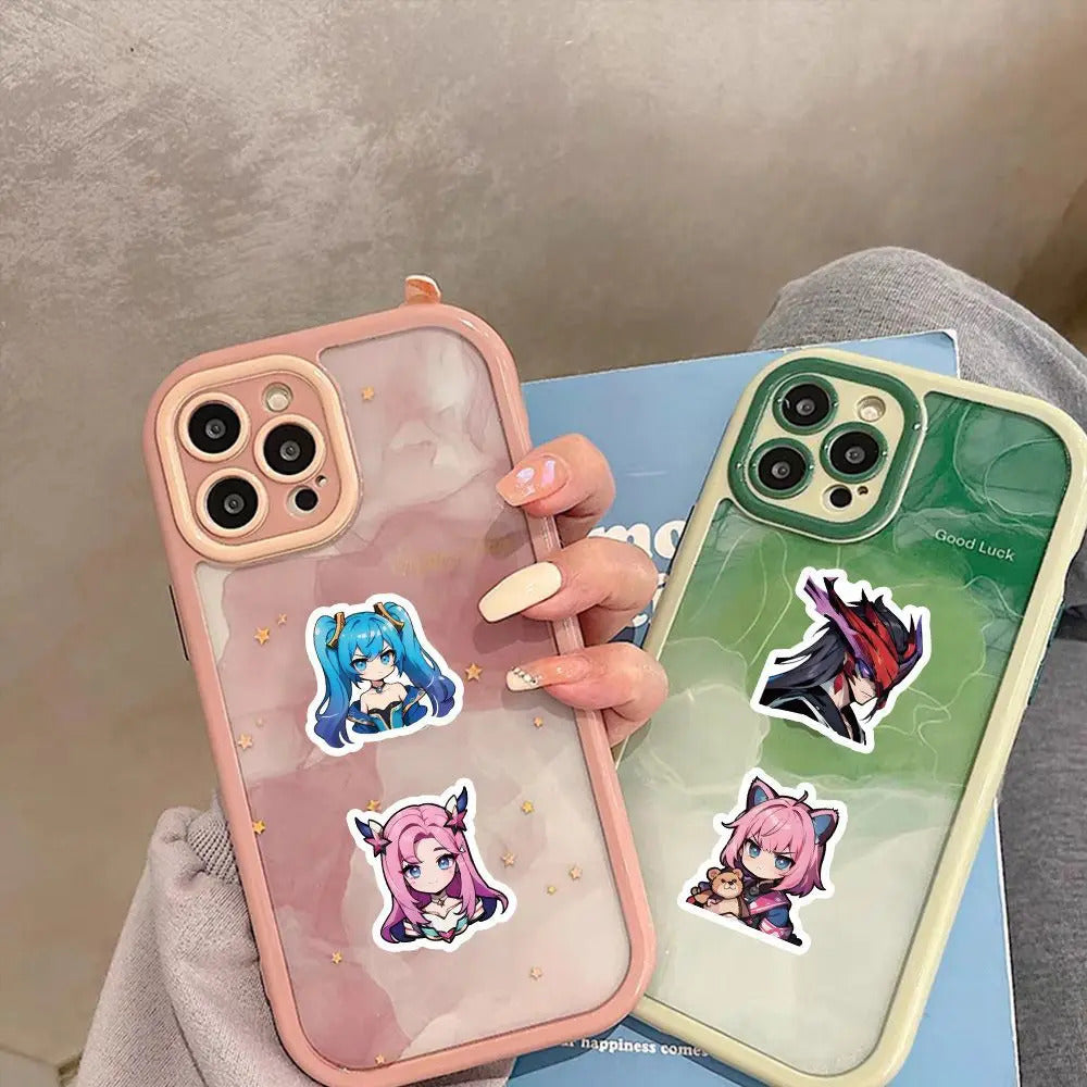 60 sheets LOL League of Legends Q-version characters sexy and cute Gwynn Wing En phone case, notebook ledger waterproof stickers
