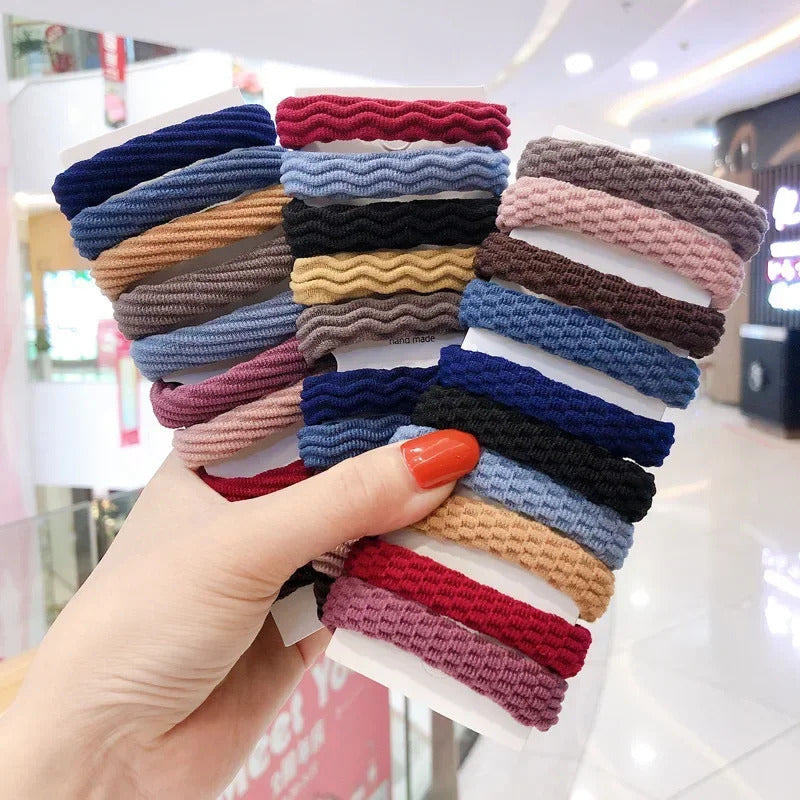 20PCS Women Girls Simple Basic Elastic Hair Bands Ties Scrunchie Holder Rubber Bands Fashion Headband Hair Accessories