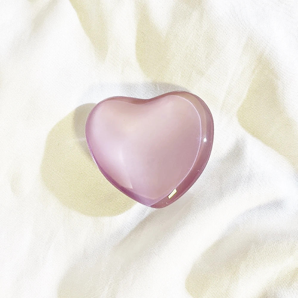 Heart Shape 3D Crystal Foldable Finger Ring Griptok Phone Holder for IPhone Samsung Support Socket Pocket Grip Tok Stand Bracket