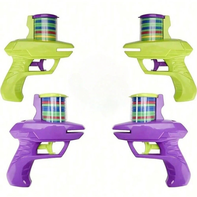 Foam Disc Launcher Flying Disc Handheld Shooter Indoor Shooting Game Outdoor Backyard Toy For Boys And Girls Birthday Gift