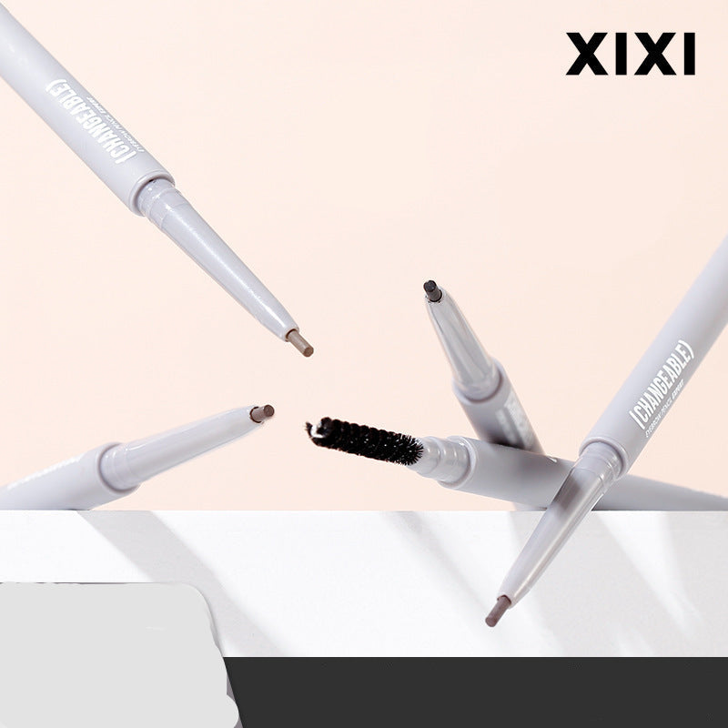Makeup Xixi 3D Contour Mist Eyebrow Pencil Natural Color Definition Waterproof Smudge-proof Dual-ended Eyebrow Pencil