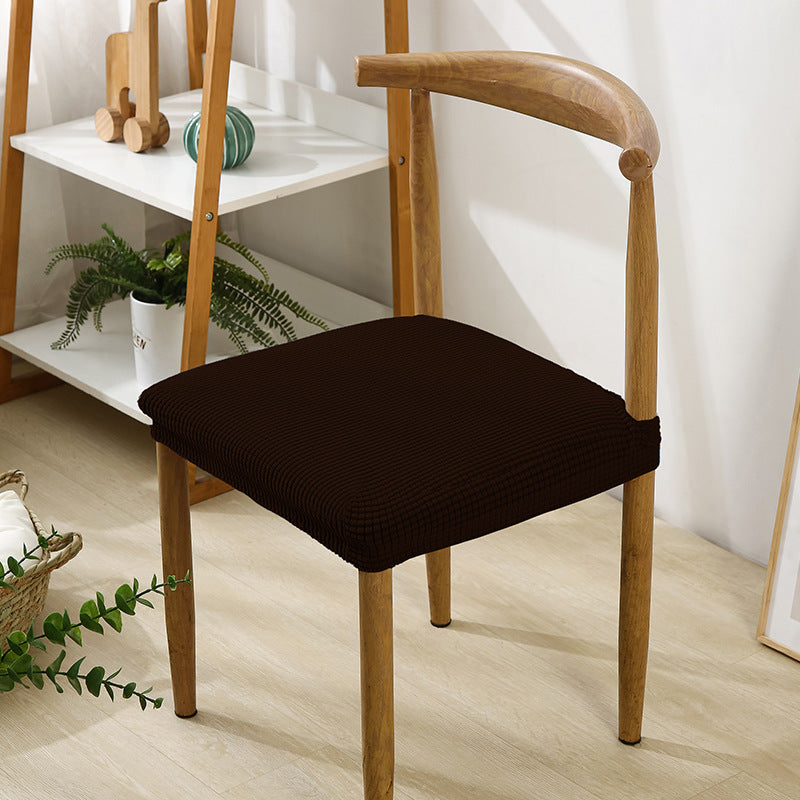 Thick Elastic Chair Cover Cushion Cover Full Coverage Dining Chair Cover Solid Color Hotel Chair Cover Stool Cover Ins Style Seat Cover for Home Use