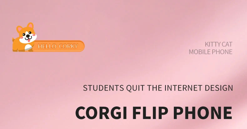 2023 New Cute Mini Koki Mobile Phone Flip Cartoon Kids Children Dual Sim 2G GSM Keyboard Botton MP3 Player Unlocked Cellphone