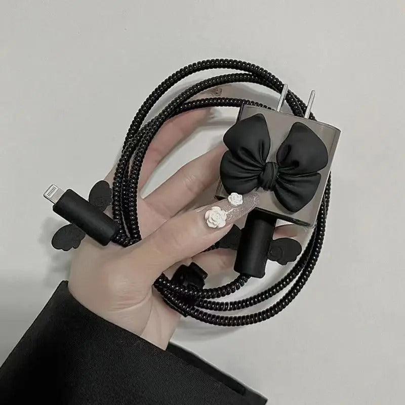 3D New Cable Charger Protection Case For IPhone 15 14 13 Pro Max 18W 20W Original Charger Cable Data Line Wire Spiral Protector