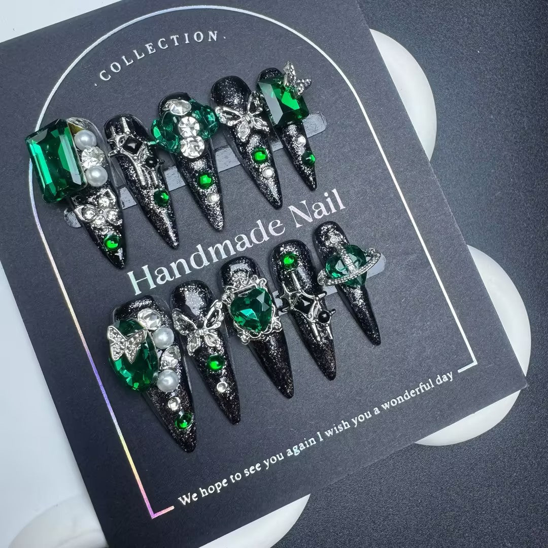 Wearable Nails Purely Handmade Nail Tips for Women Experts Cross-Border European American Japanese Korean Factory Wholesale New Cute High-End Feel
