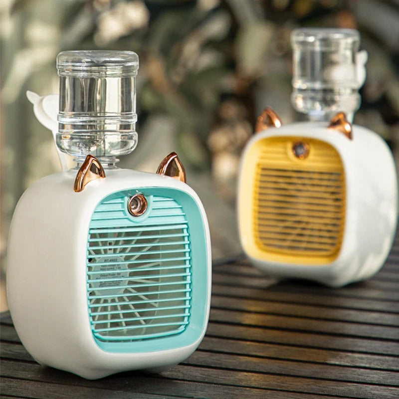 Portable USB Mini Air Cooler Fan Water Cooling Fan with 3 Speed 2 Modes Spray Humidifier Purifier for Car Home