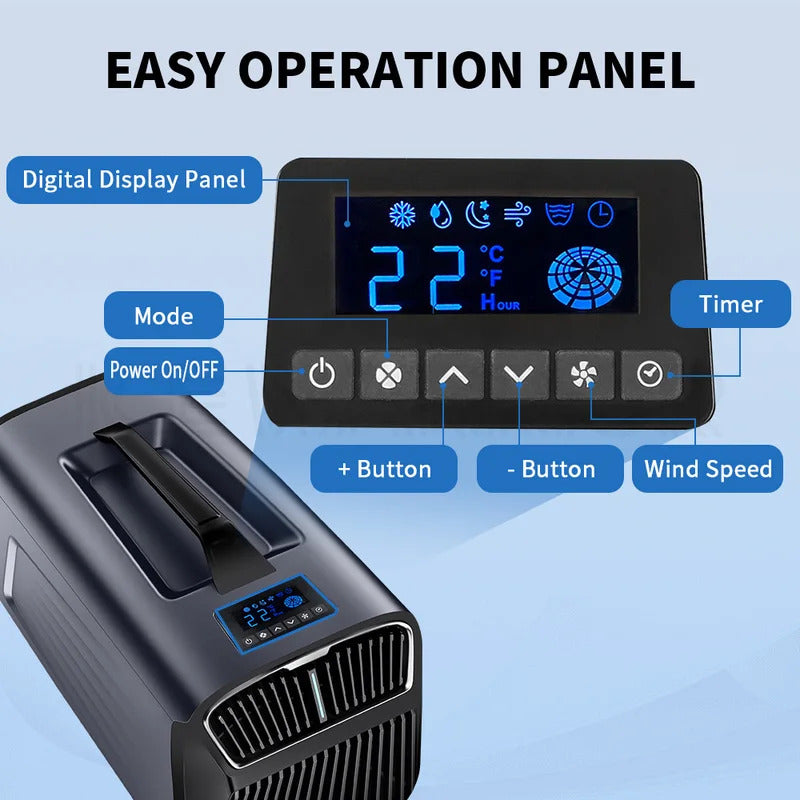 5200btu Mini Air Cooler Portable Air Conditioner Dehumidifier For Car Multi-Function Camping Tent Air Dehumidifier For Room