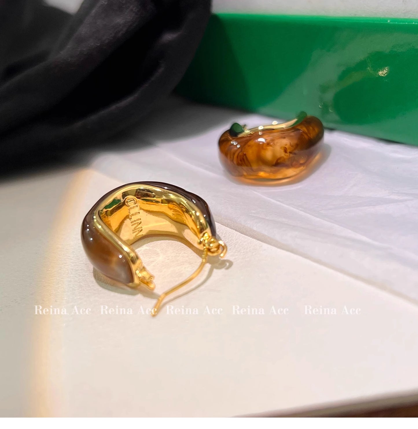 Maillard Earrings Earrings Brown Niche Design High-grade Ring Earrings Light Luxury Summer