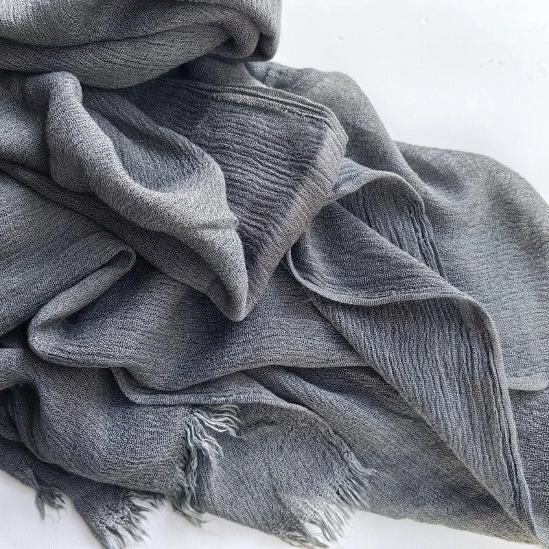 61 Colors Soft Cotton Viscose Scarf Rayon Material Muslim Hijab Mid Eastern Plain Solid Color Headscarf With Tassel