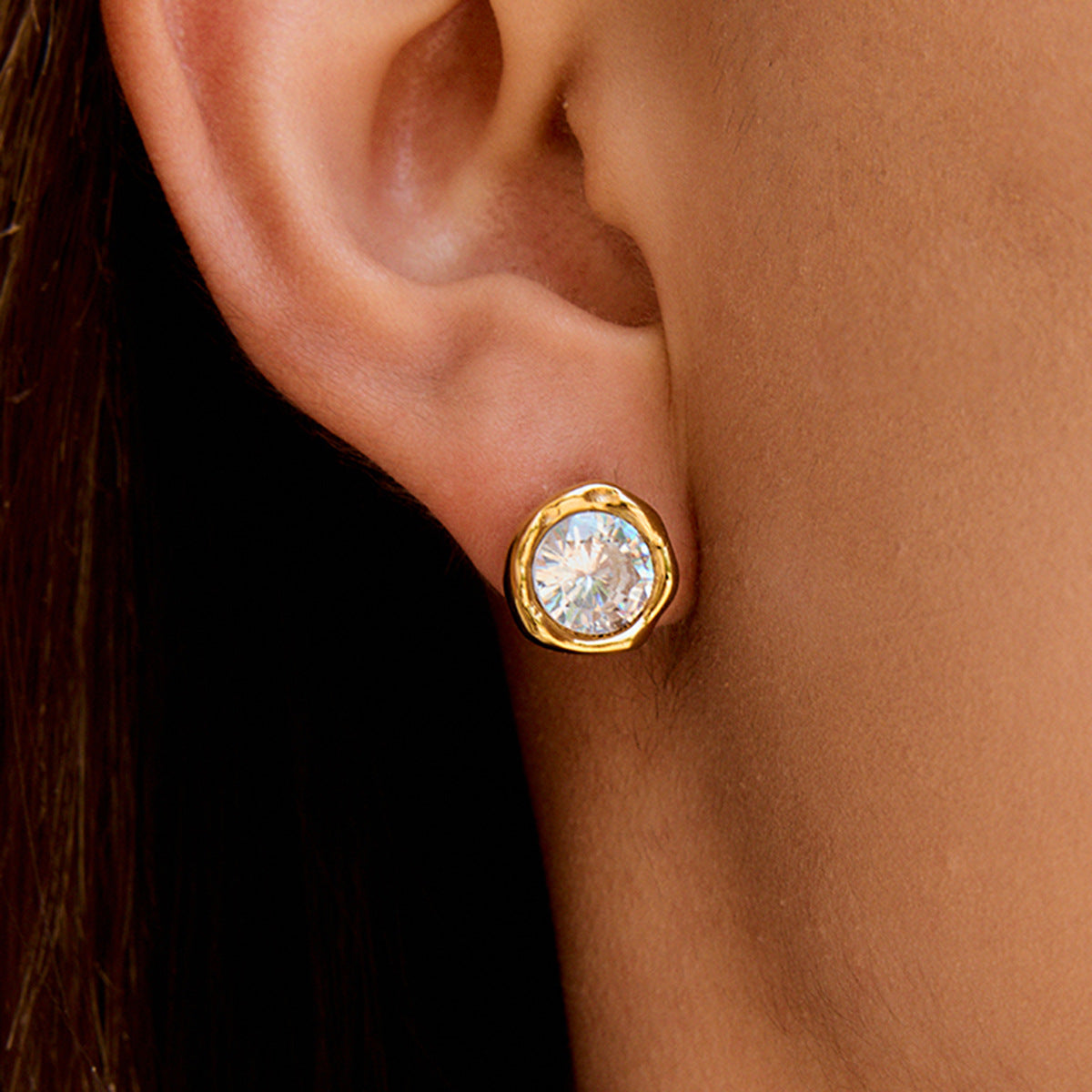 Stainless Steel Earrings Light Luxury High-end Titanium Steel Earrings Cross-border Hot-selling Jewelry Women Non-fading Earrings