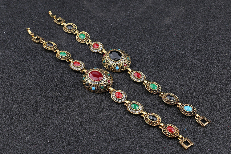 Vintage Bohemian Style Big Gems Women Fashion Bracelet