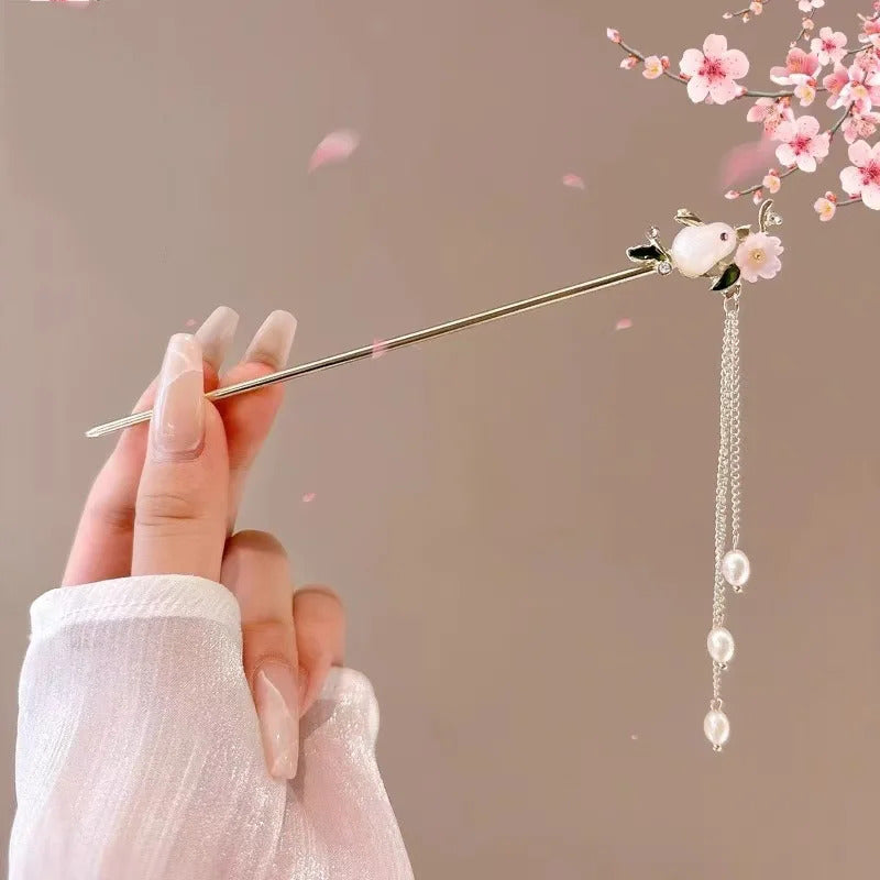 1pc Romantic Chinese Style Hair Accessory Alloy Jewelry Women's Hair Needle Suitable for Daily Wear Gifts Girls Fashion Hairpin