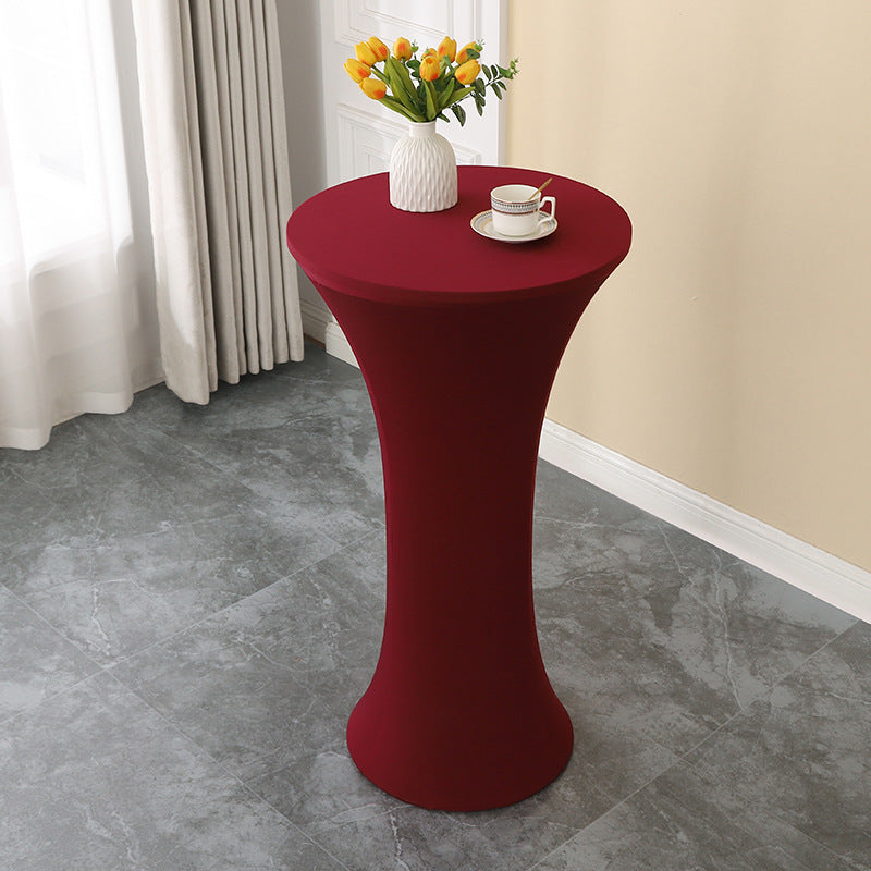 Elastic Cocktail Table Cover Table Skirt Bar Skirt Display Table Hotel Wedding Round Event Cloth High Table Cover