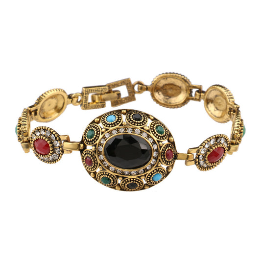 Vintage Bohemian Style Big Gems Women Fashion Bracelet