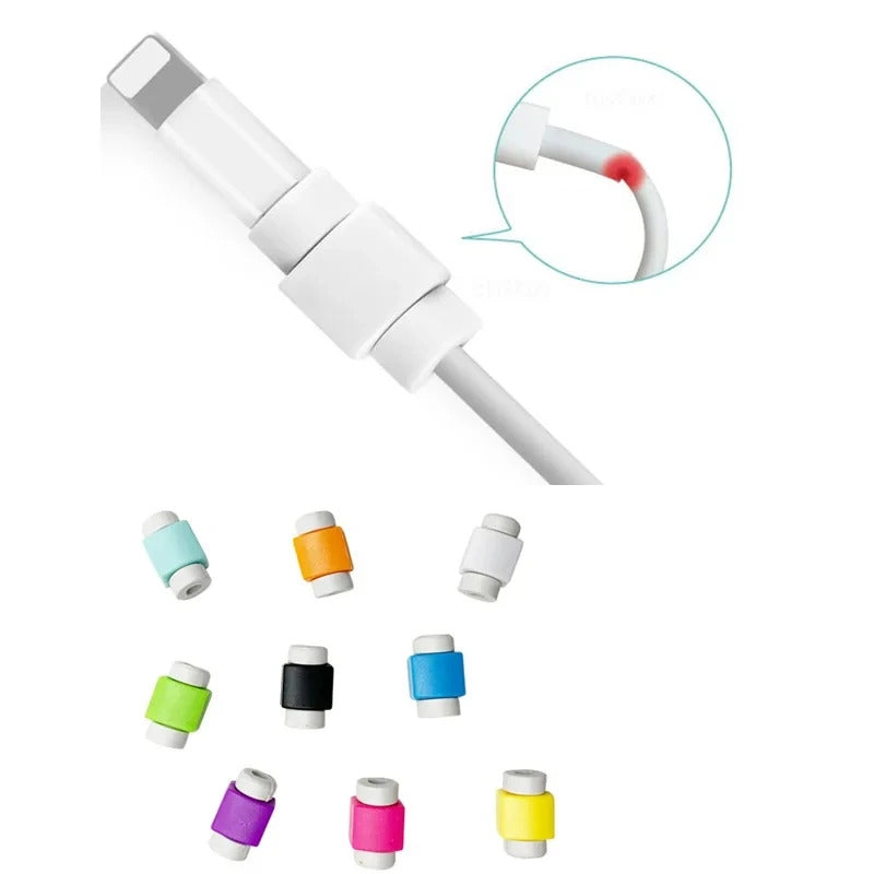 Candy Color Mobile Phone And Computer Data Cable Protective Cover Universal Headphone Charging Cable Protector