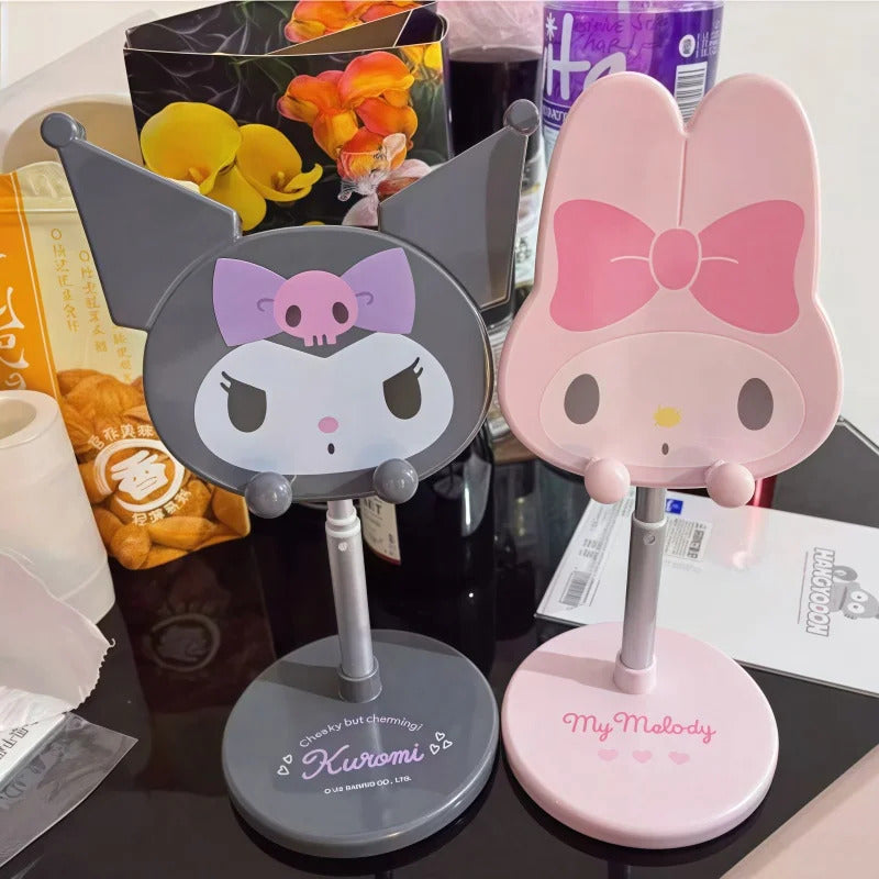 Sanrio My Melody Kuromi Cinnamoroll Phone Stand Adjustable Lazy Telescopic Support Stand Cute Anime Peripheral Gifts