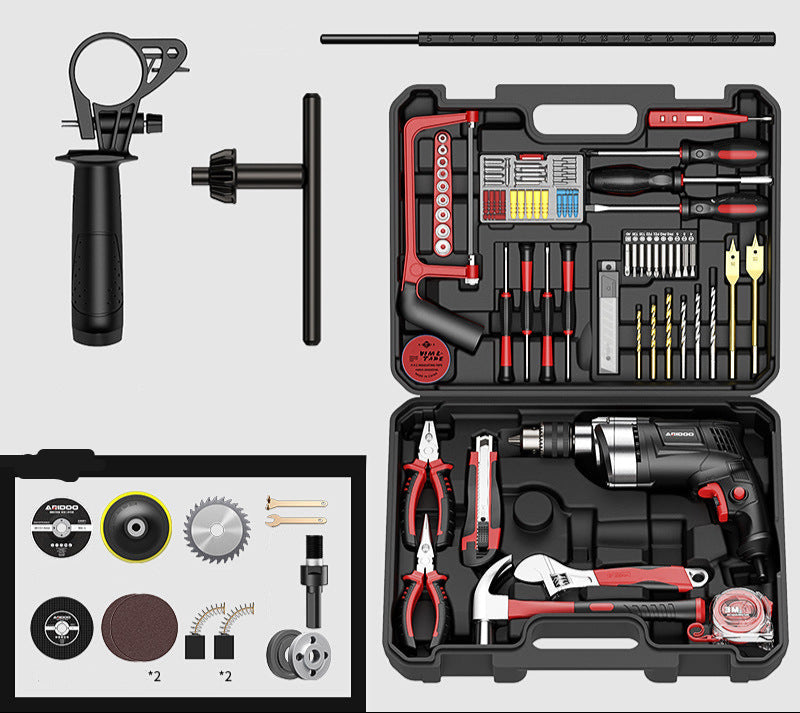 Electric Hand Drill 220V Impact Drill Household Punching Multifunctional Electric Switch Electric Screwdriver Tool Small Pistol Electric Drill