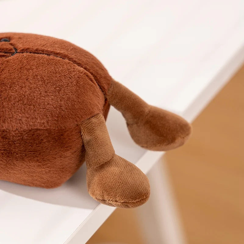 New Creative Simulated Coffee Food Plush Doll Pillow Brown Coffee Bean With Foot Soft Plush Stuffed Pillow Bedroom Sofa Decor