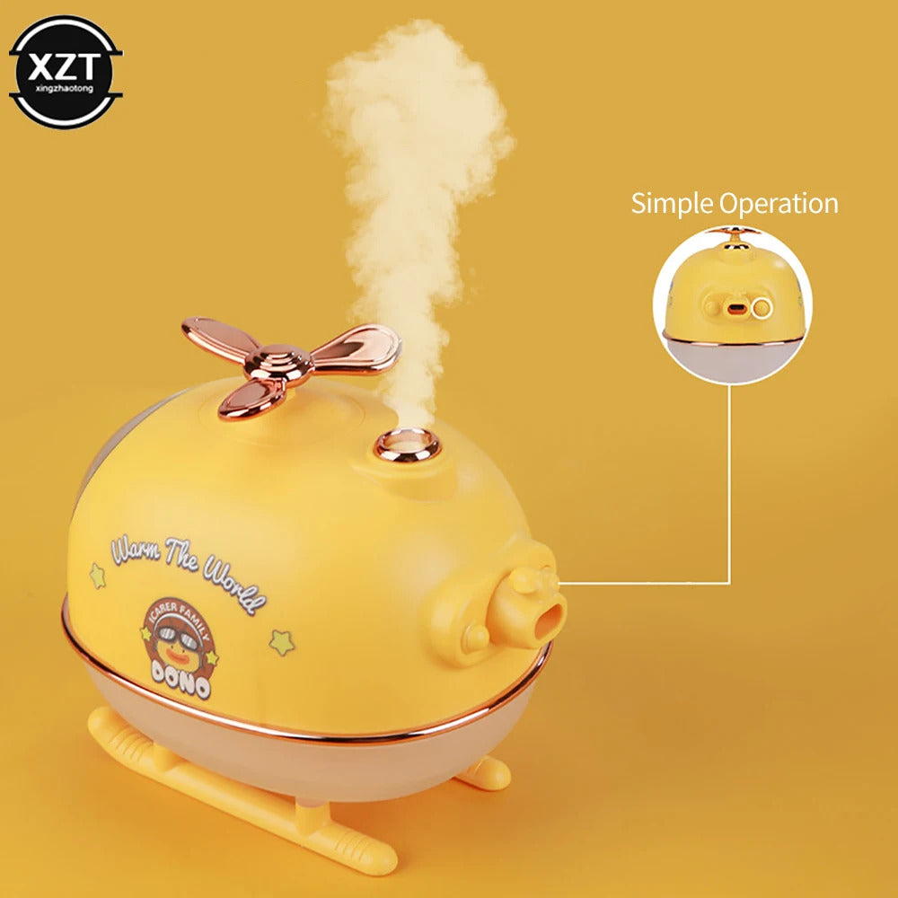 Creative Helicopter Mini Air Humidifier Office Home Room Aromatic Ultrasonic spray Cute Favorite Desktop Humidifier Aromatherapy