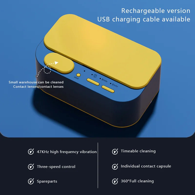 Xiaomi Ultrasonic Cleaner Upgrated Portable Household Cleaning Machine Jewelry Glasses Makeup Brush High Frequency Ultrasonic