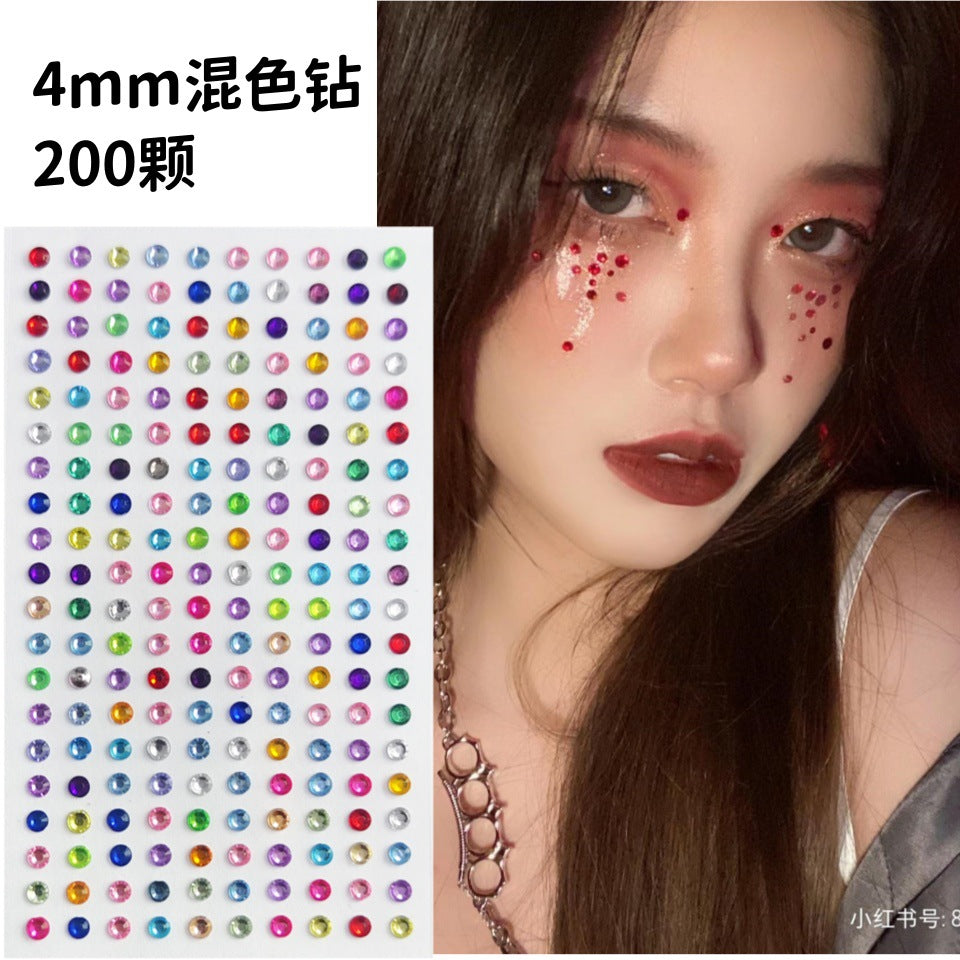 Glitter Gradient Butterfly Wing Tattoo Eye Corner Face Stickers Children's Eye Makeup DIY Stickers Fish Scale Performance Catwalk