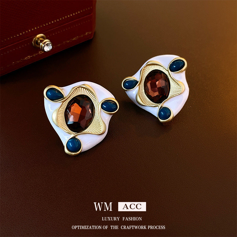 Vintage Earrings Fashion Versatile Ear Jewelry Niche Light Luxury High-end Accessories