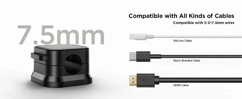 Magnetic Cable Clip Winder Holder Adhesive Wire Keeper Cord Cable Organizer Usb Charging Line Winder For Office Desktop Home