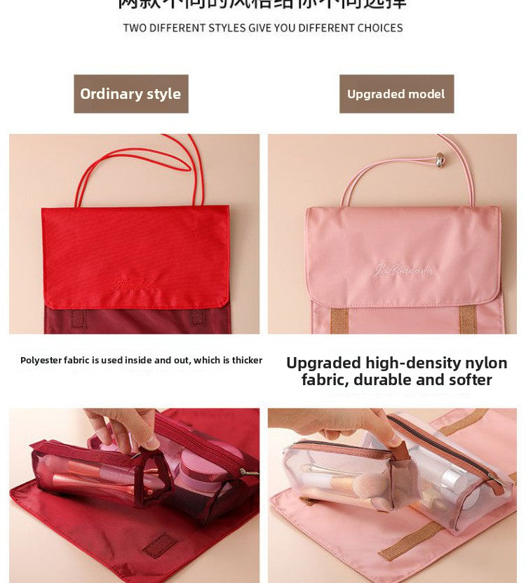 Detachable 4-in-1 Makeup Bag Multifunctional Simple Travel Handheld Foldable Travel Cosmetic Storage Toiletry Bag