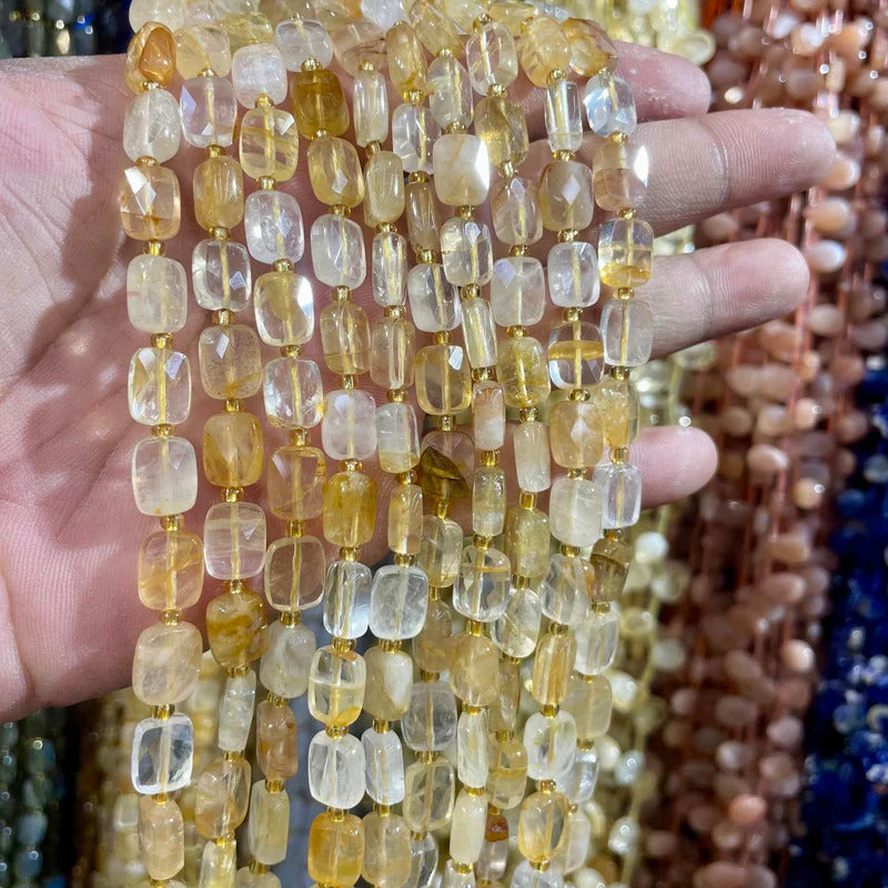 8x10mm Natural Labradorite Stone Amazon Stone Lapis Lazuli Piece Cut Bead Usefor Diy Bracelet Necklace Jewelry Make