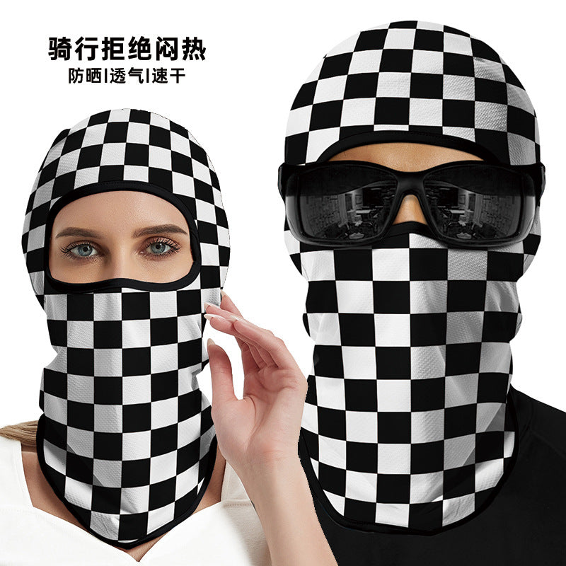 Summer Sun-Proof Headgear Men's and Women's Outdoor Motorcycle Riding Helmet Lining Headgear Fishing Funny Facekini Face Protection Face Mask