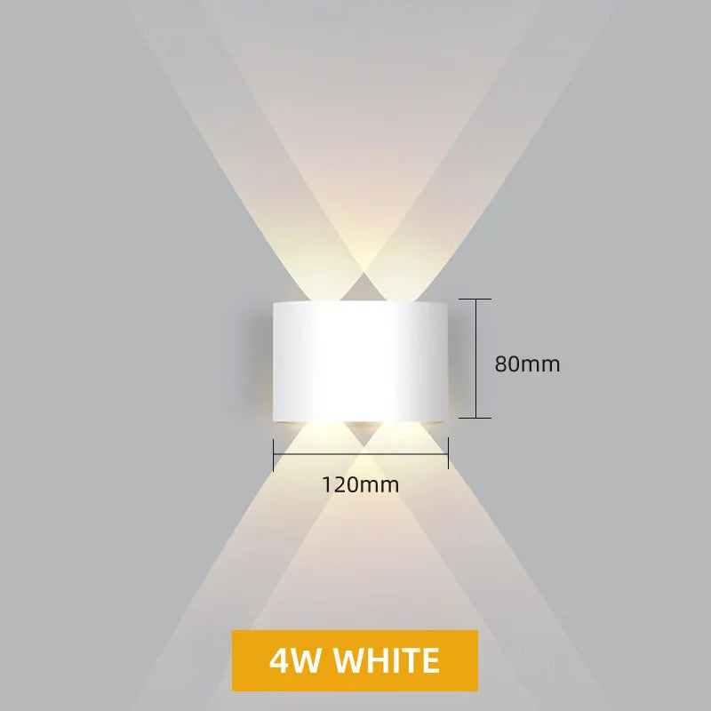 Aluminum LED Wall Lamp Waterproof IP65 interior wall light Up and Down Outdoor Garden Lights Bedroom Living Room Stairs Lighting