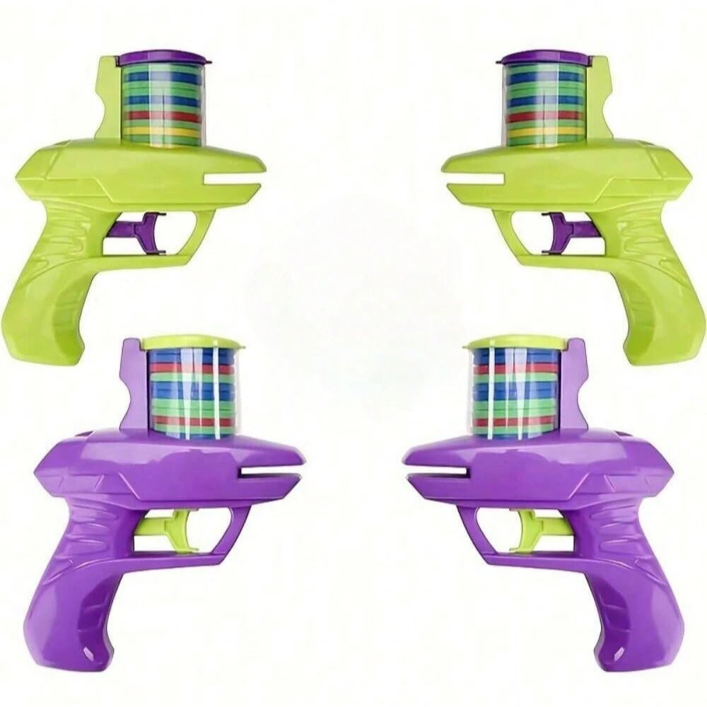 Foam Disc Launcher Flying Disc Handheld Shooter Indoor Shooting Game Outdoor Backyard Toy For Boys And Girls Birthday Gift