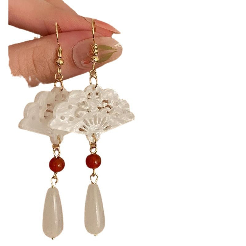 New Chinese Style Butterfly Flower Water Drop Earrings for Women Chinese Style Ancient Style Earrings Retro Cheongsam Hanfu Cool Earrings