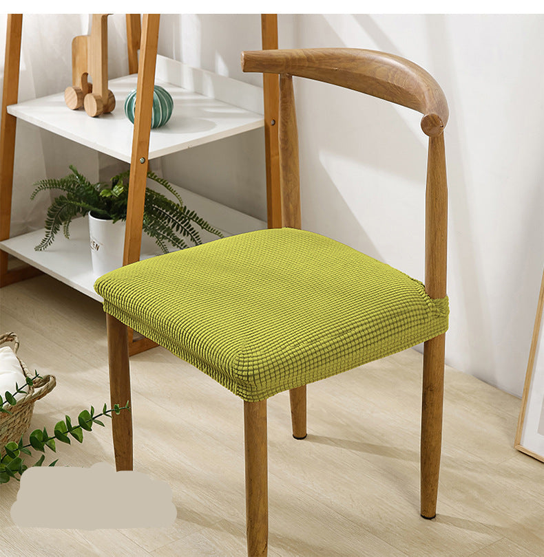 Thick Elastic Chair Cover Cushion Cover Full Coverage Dining Chair Cover Solid Color Hotel Chair Cover Stool Cover Ins Style Seat Cover for Home Use
