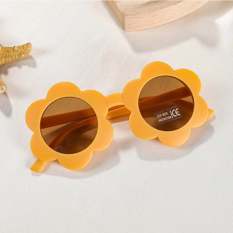 New Sun Flower Kids Sunglasses UV400 for Boy Girls Toddler Lovely Baby Sun Glasses Round Cute Children Outdoor Eyewear