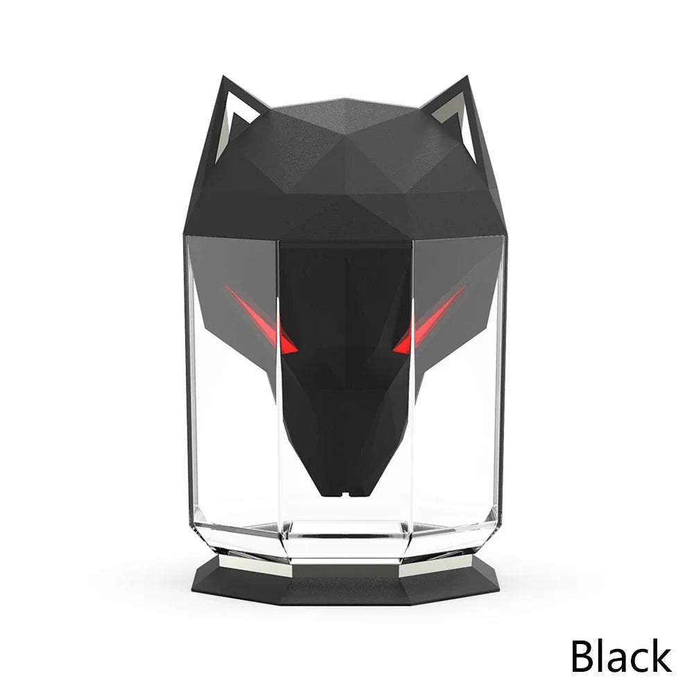 600ML Wolf Air Humidifier USB Electric Aroma Essential Oil Diffuser Portable Cool Mist Sprayer With LED Light for Home Office