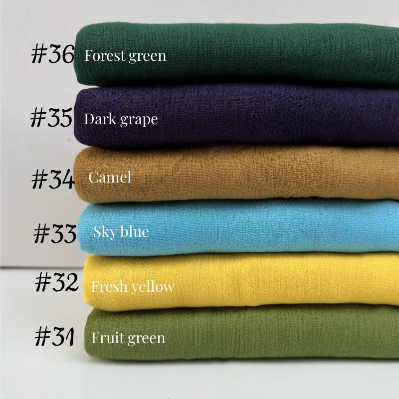 61 Colors Soft Cotton Viscose Scarf Rayon Material Muslim Hijab Mid Eastern Plain Solid Color Headscarf With Tassel
