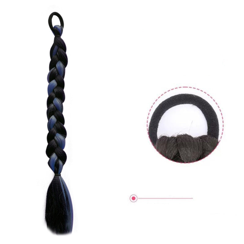 Colorful Ropes Boxing False Braids Hot Girl Sweet Cool Personality High-Temperature Fiber Handmade Braid Dreadlocks Source Factory in Stock Stable