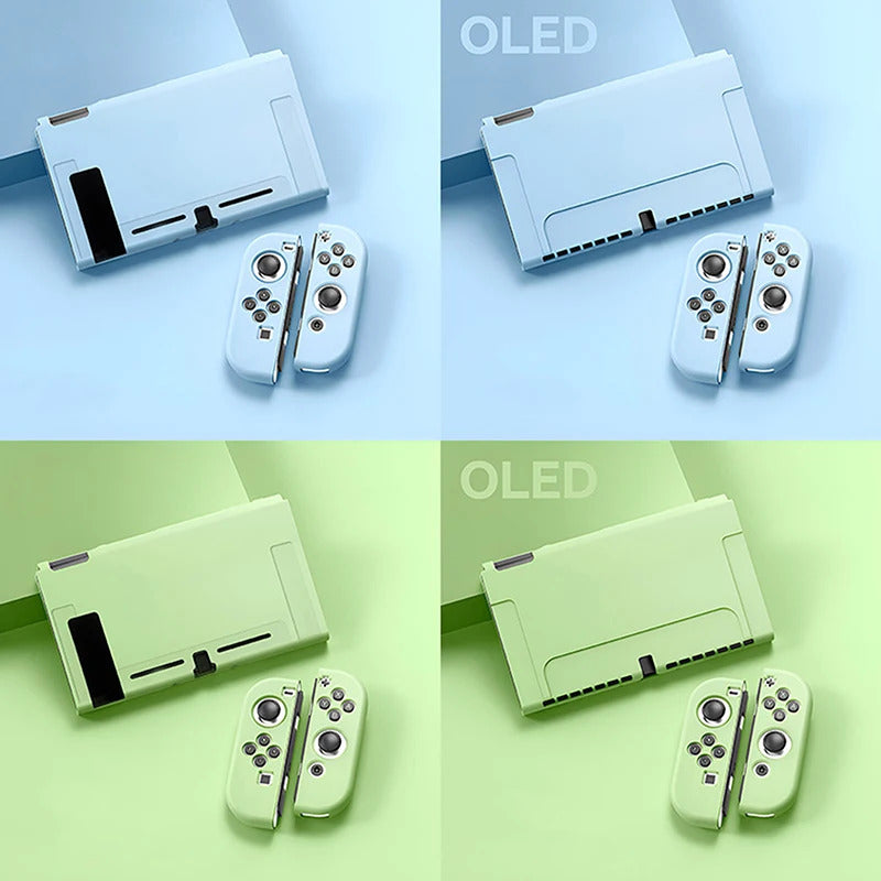 Protective Case Compatible With  Switch OLED Console And Joy-Cons, Switch Can Be Inserted In Dock With Shell
