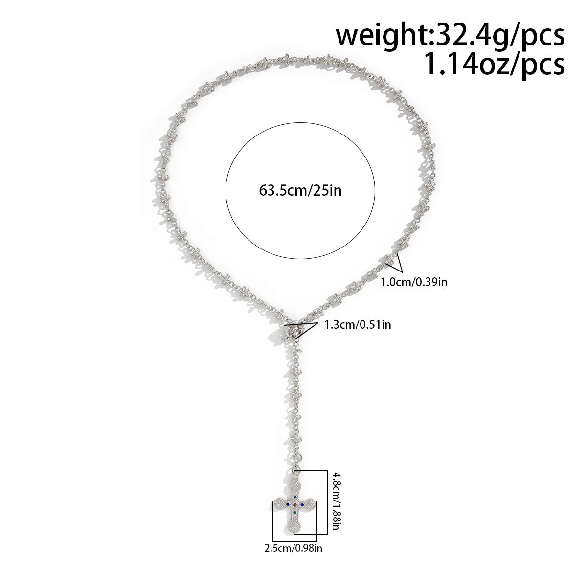 IngeSight.Z Vintage Luxury Jesus Cross Pendant Women Necklace 2024 Trend Design Adjustable Clavicle Chain Ladies Party Jewelry