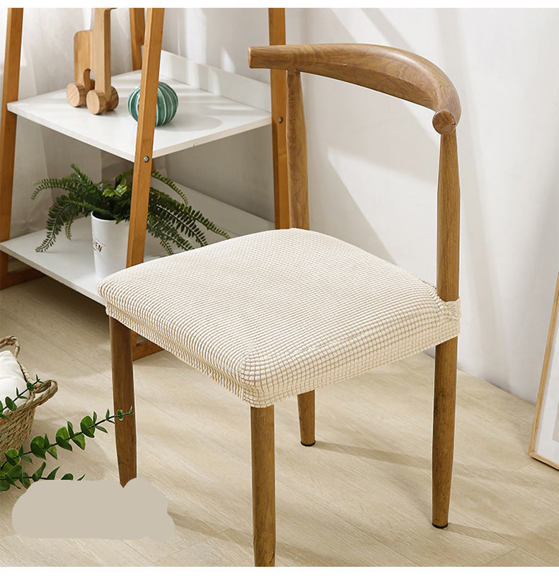 Thick Elastic Chair Cover Cushion Cover Full Coverage Dining Chair Cover Solid Color Hotel Chair Cover Stool Cover Ins Style Seat Cover for Home Use