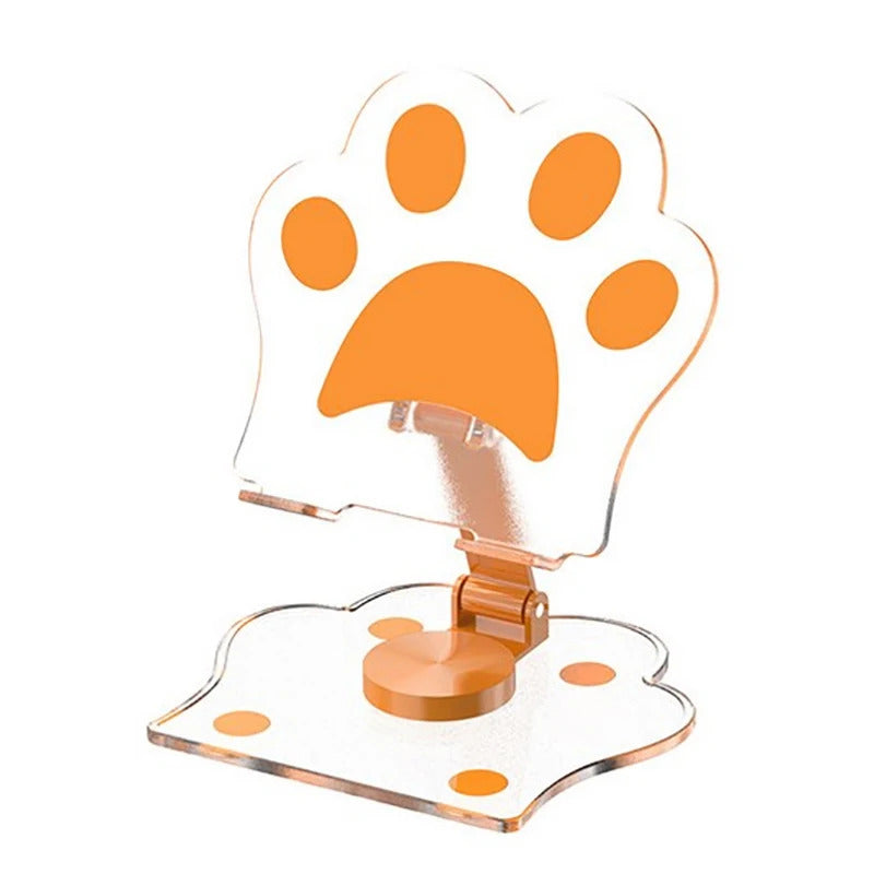 Cute Phone Stand Height Adjustable Phone Desktop Mount Acrylic Cat Claw Durable Stand For Recording Video Charger Compatible