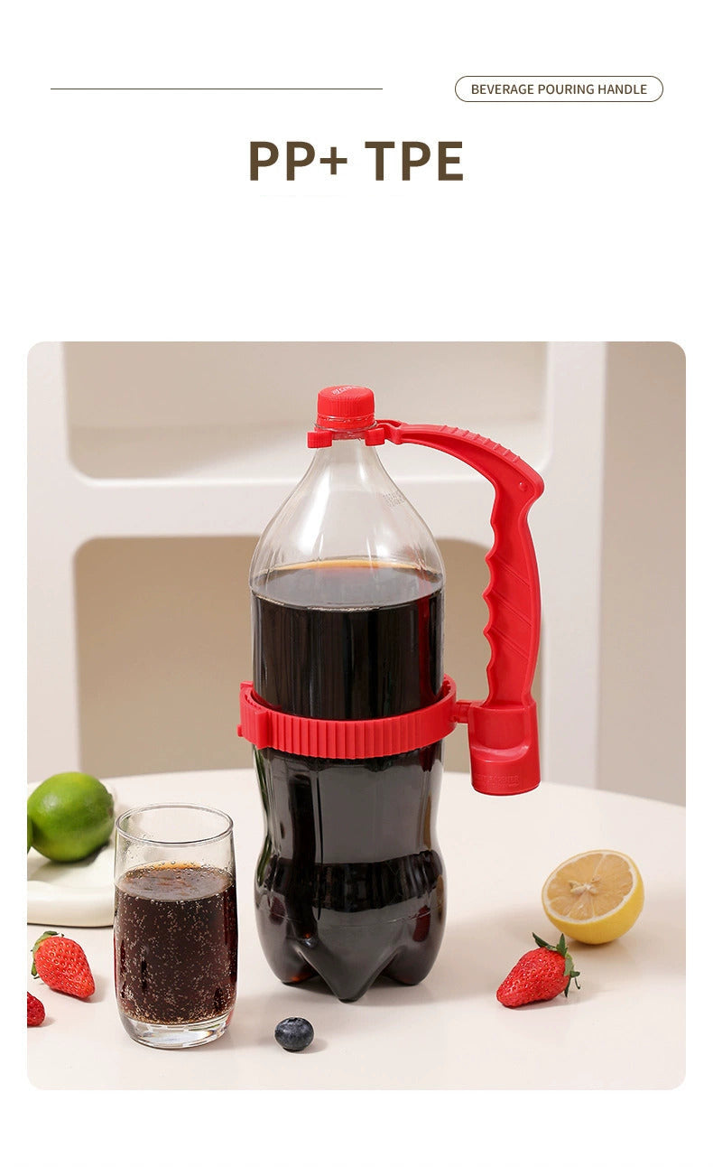 Creative Beverage Bottle Pourer Handle Adjustable Control Pouring Speed Rack Built-in Bottle Opener Beverage Pouring Rack