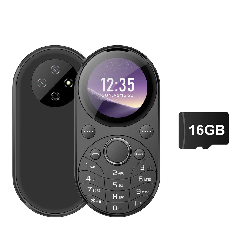 SERVO i15 mini Oval Small Mobile Phone Dual SIM GSM 1.39 inch Screen Speed Dial Magic Voice Blacklist Vibration FM Radio Type-C