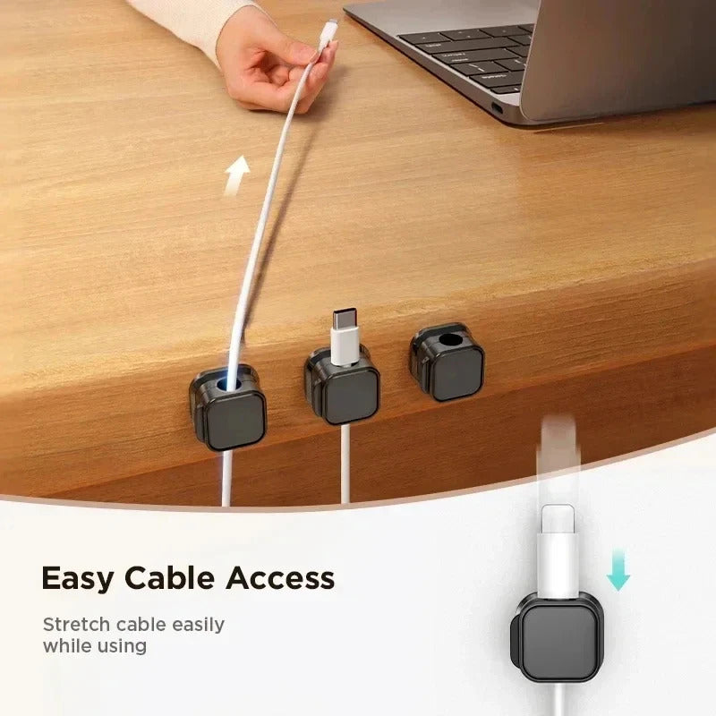 Magnetic Cable Clip Winder Holder Adhesive Wire Keeper Cord Cable Organizer Usb Charging Line Winder For Office Desktop Home