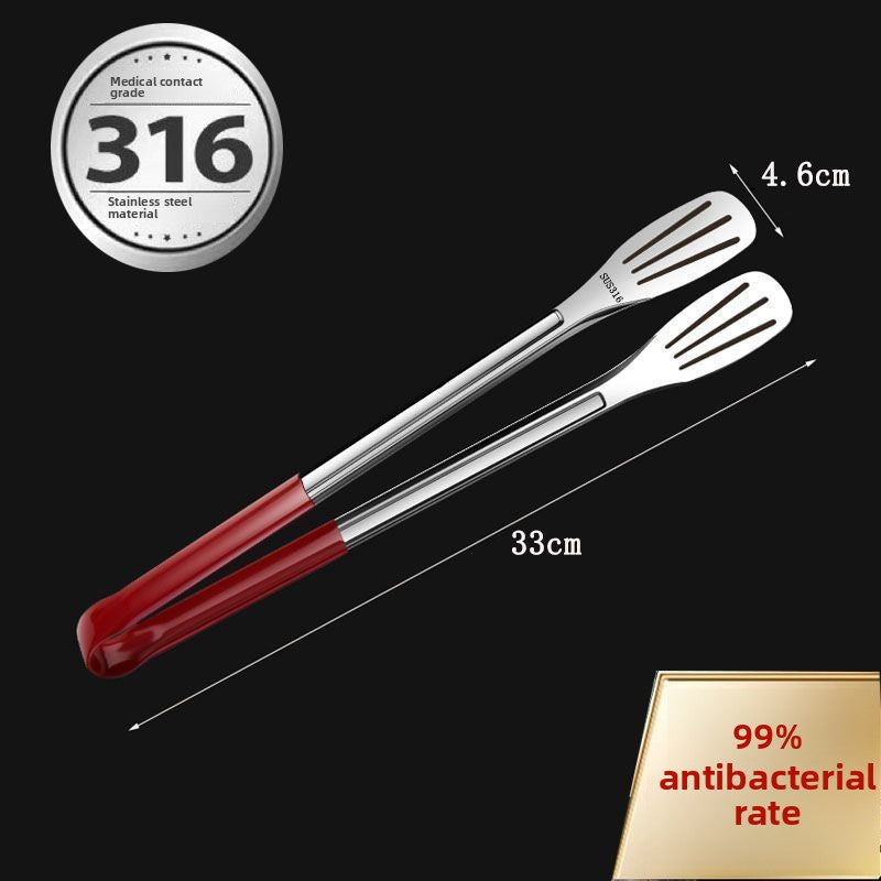 Extra Thick 316 Stainless Steel Food Tongs BBQ Tongs Meat Tongs Steak Tongs Kitchen Food Tongs Baking Bread Tongs