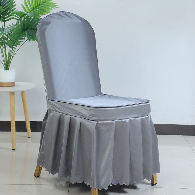 Hotel Restaurant Banquet Chair Cover Dining Chair Seat Stool Bench Wooden Chair Universal Chair Cover with Bowknot