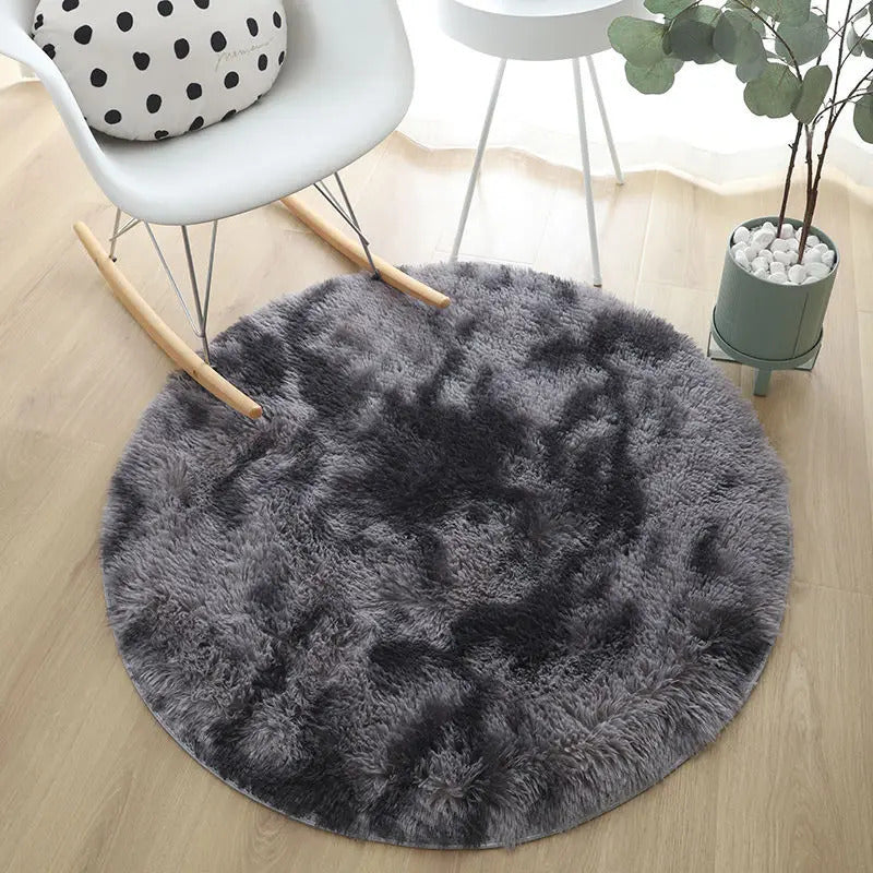 Plush Rugs Round Carpet For Living Room Sofa Foot Pad Fluffy Soft Kids Bedroom Cushion Balcony Hanging Basket Mat