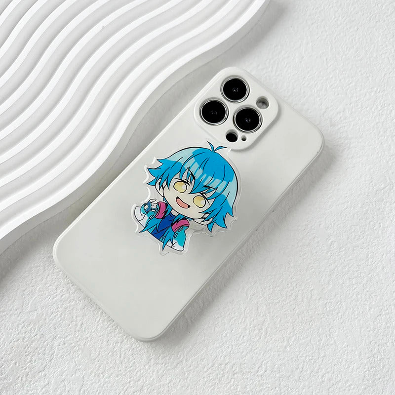 Cute Transparent Acrylic Cartoon Anime Mobile Phone Holder Quadratic enthusiast socket tok stand Grip
